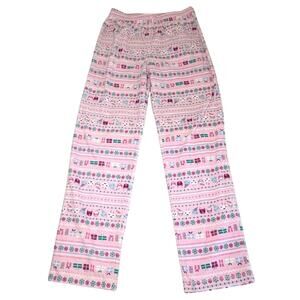 Lands’ End Girls 16 Pink Fleece Pajama Pants